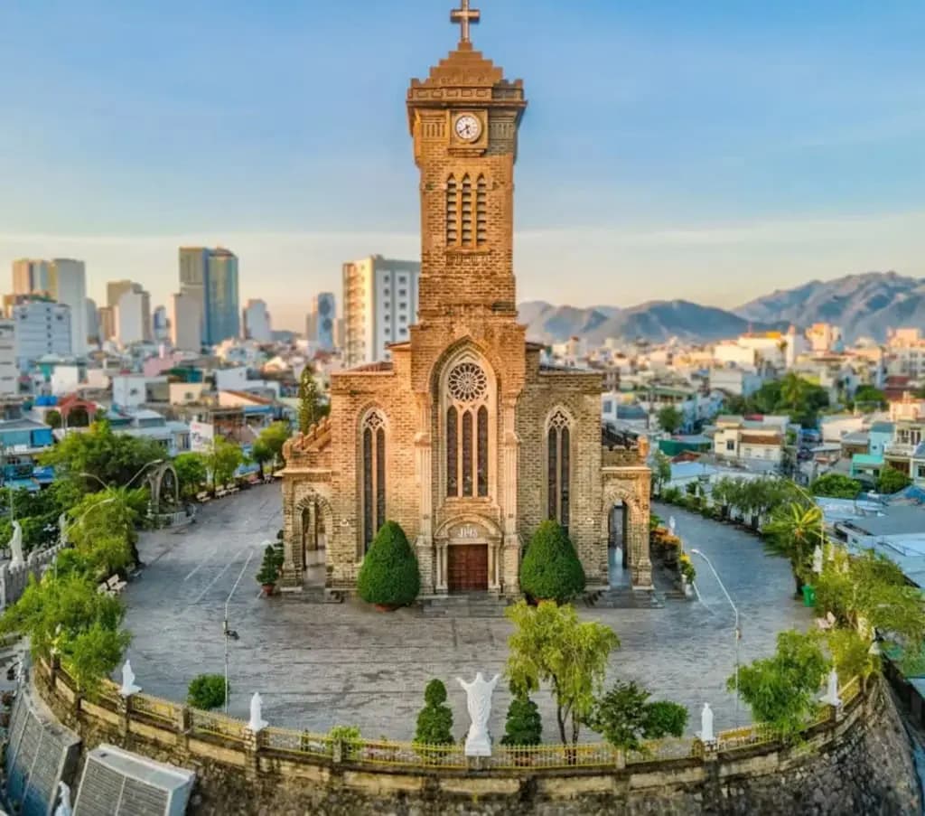 Locals also call it “Mountain Church” because it was constructed on a rocky hill, giving visitors panoramic views of Nha Trang from above